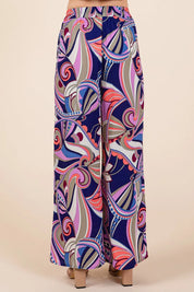 Mittoshop Abstract Print Elastic Waist Wide Leg Pants | Pants Daverri Fashions