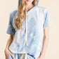 BiBi Tie Dye French Terry Hoodie Top and Bottom Set Short Sets