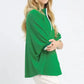Umgee Textured Knit Top with Striped Contrast Trim - DAVERRI FASHIONS