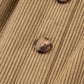Corduroy Buttoned Front Mini Skirt - DAVERRI FASHIONS