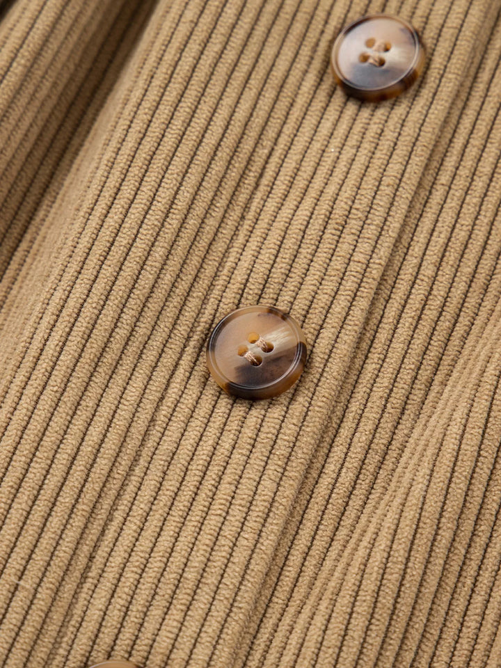 Corduroy Buttoned Front Mini Skirt | Skirts Daverri Fashions