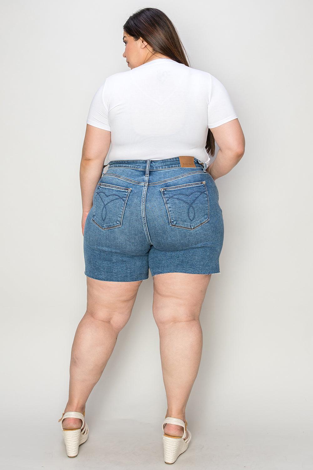 Judy Blue Full Size High Waist Slim Denim Shorts Shorts