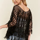 ADORA Fringe Hem Crochet Top Tops