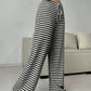 Striped Wide Leg Drawstring Pants - DAVERRI FASHIONS
