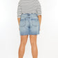 Kancan Full Size Raw Hem High Waist Denim Shorts Denim Shorts