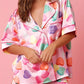 Button Up Half Sleeve Shirt and Shorts Lounge Set - DAVERRI FASHIONS