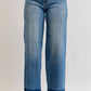 Judy Blue Raw Hem High Waist Column Straight Jeans - DAVERRI FASHIONS