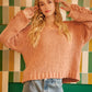 BiBi Chunky Knit Sweater with Flower Detail Sleeves - DAVERRI FASHIONS