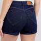 Judy Blue High Waist Heart Shaped Pkts & Red Contrast Thread Denim Shorts