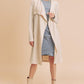 Aemi + Co Open Front Long Sleeve Longline Coat Coats