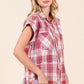 Mittoshop Mineral Wash Plaid Button Down Shirt - DAVERRI FASHIONS