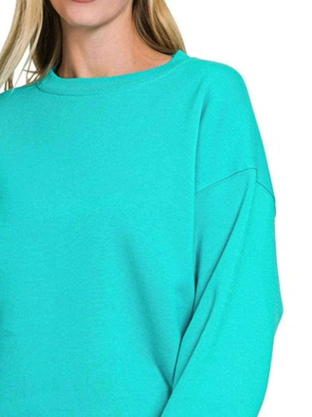 Zenana Fleece Crewneck Long Sleeve Sweatshirt Sweatshirts