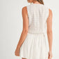 MABLE Eyelet Lace Top and Mini Skirt Set Outfit Sets
