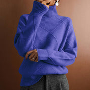 Loose Fit Turtleneck Knit Sweater | Sweaters Daverri Fashions