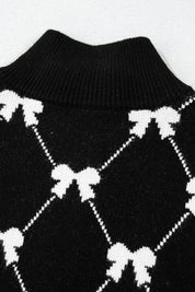 Bow Half Zip Sweater Vest | Sweaters Daverri Fashions