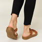 Woven Dual Band Platform Sandals SLIDES