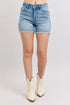 Judy Blue High Waist Western Embroidery Detail Cut Off Denim Shorts LT