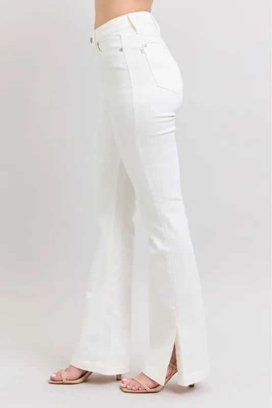 Judy Blue Full Size High Waist Side Slit Slim Bootcut Jeans Plus Size