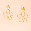 Alloy Flower Drop Earrings - DAVERRI FASHIONS