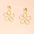 Alloy Flower Drop Earrings - DAVERRI FASHIONS
