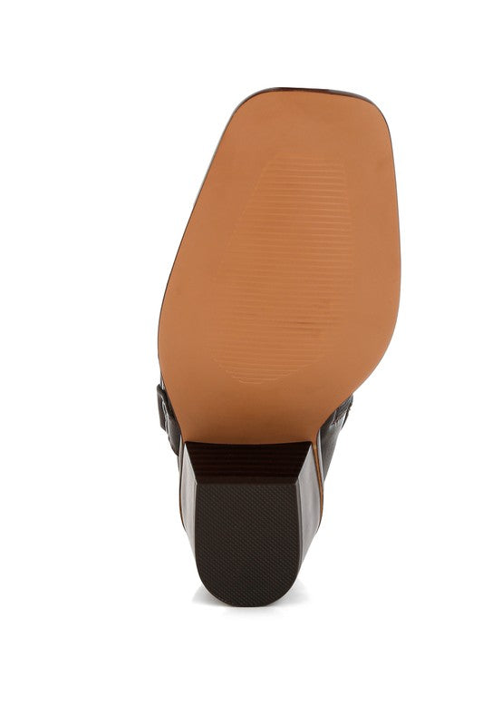 Baccata Elevated Harness Detail Ankle Boots | Daverri Fashions