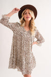 And The Why Leopard Ruffle Hem Woven Mini Dress - DAVERRI FASHIONS