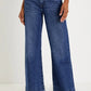 Daverri Fashions Raw Hem Unique Cuffs Straight High Rise Loose Jeans - DAVERRI FASHIONS