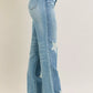 Judy Blue Full Size High Waist Rigid Magic Star Shaped Destroy 90's Straight Jeans Plus Size - DAVERRI FASHIONS
