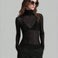 Turtleneck Long Sleeve Top - DAVERRI FASHIONS