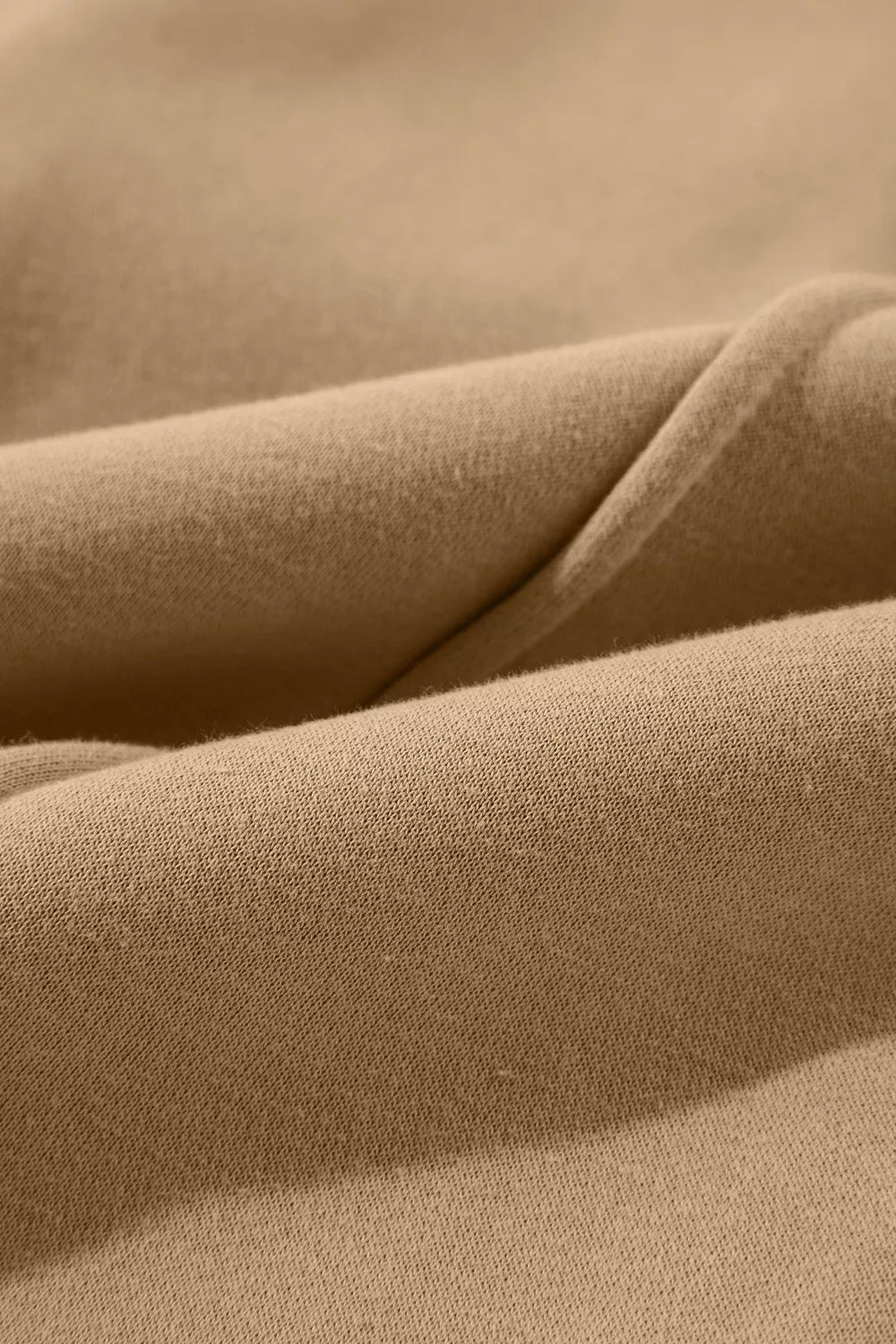 Soft beige cotton fabric texture on Daverri Wide Leg Drawstring Pants