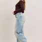Judy Blue High Waist Light-Wash Distressed Straight Jeans