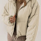 Zip Up Collared Neck Long Sleeve Winter Coat - DAVERRI FASHIONS