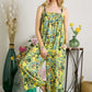 ADORA Elastic Detail Tropical Jumpsuit Jumpsuits