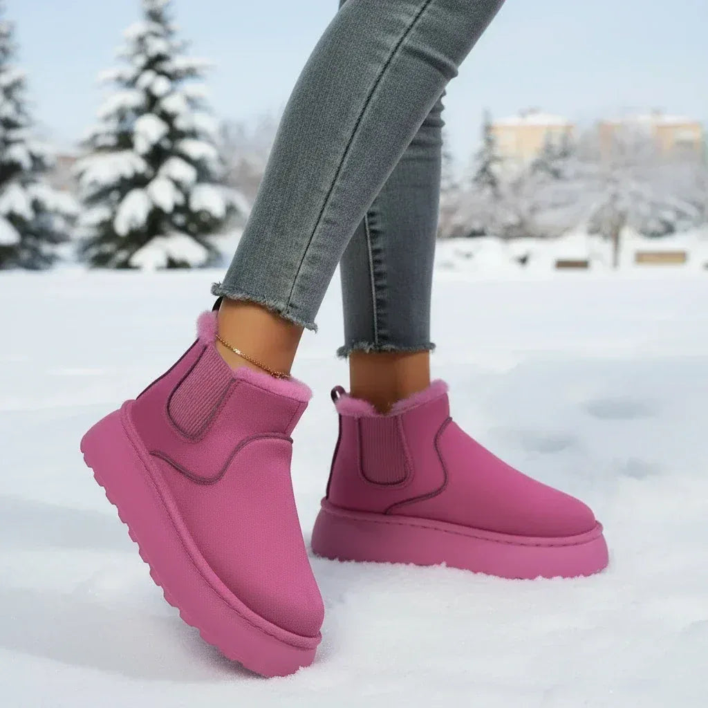 Round Toe Platform Ankle Boots - DAVERRI FASHIONS