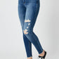 Judy Blue Full Size High Waist Distressed Skinny Jeans - DAVERRI FASHIONS