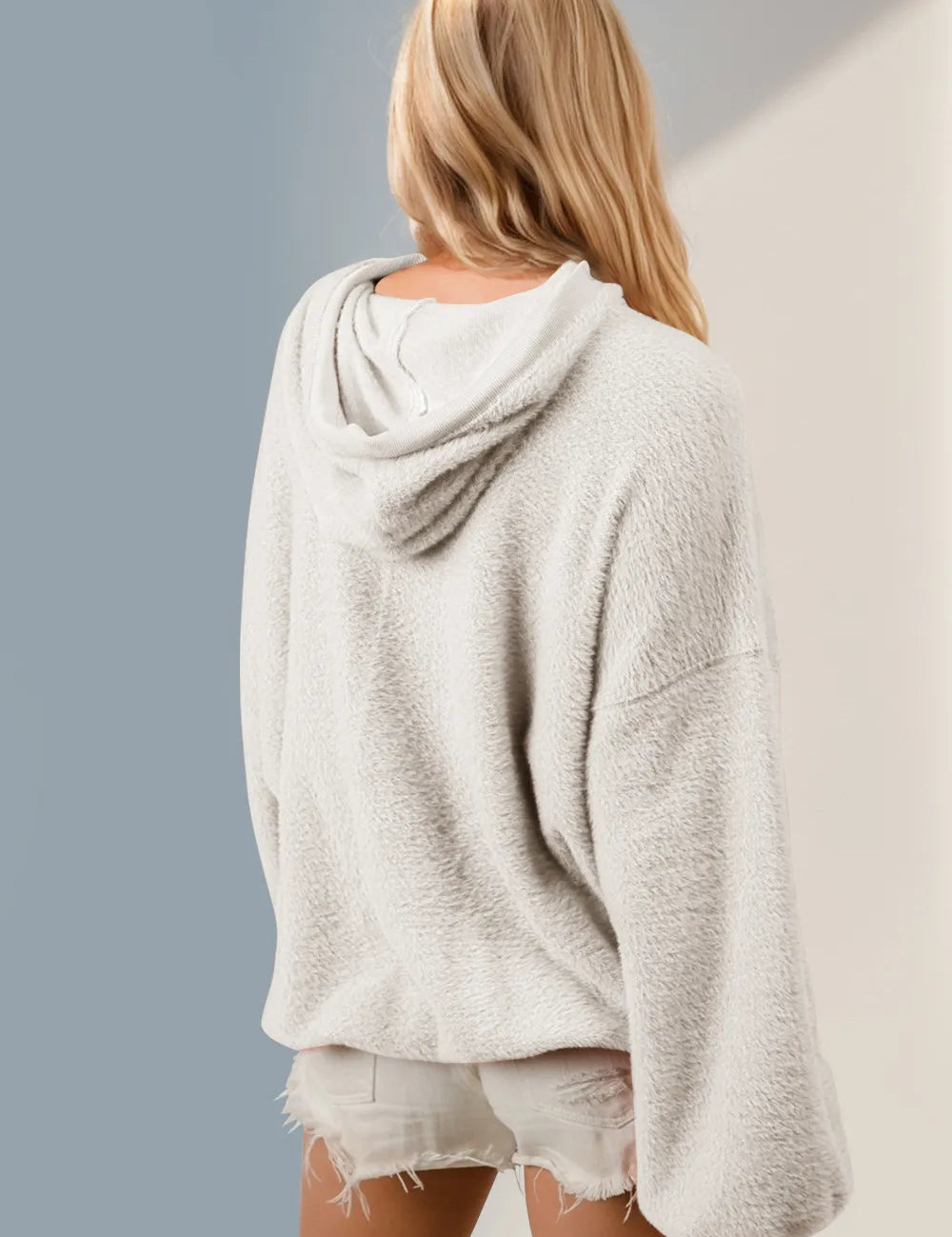 Double Take Full Size Half Zip Long Sleeve Hoodie with Kangaroo Pocket | Hoodies Daverri Fashions