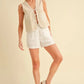 Aemi+Co Embroidered Tied Front Vest Coat OAT