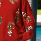 Sequin Gingerbread Man Long Sleeve Sweatshirt - DAVERRI FASHIONS