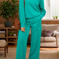 Daverri Fashions Full Size Round Neck Long Sleeve Top and Drawstring Pants Set - DAVERRI FASHIONS