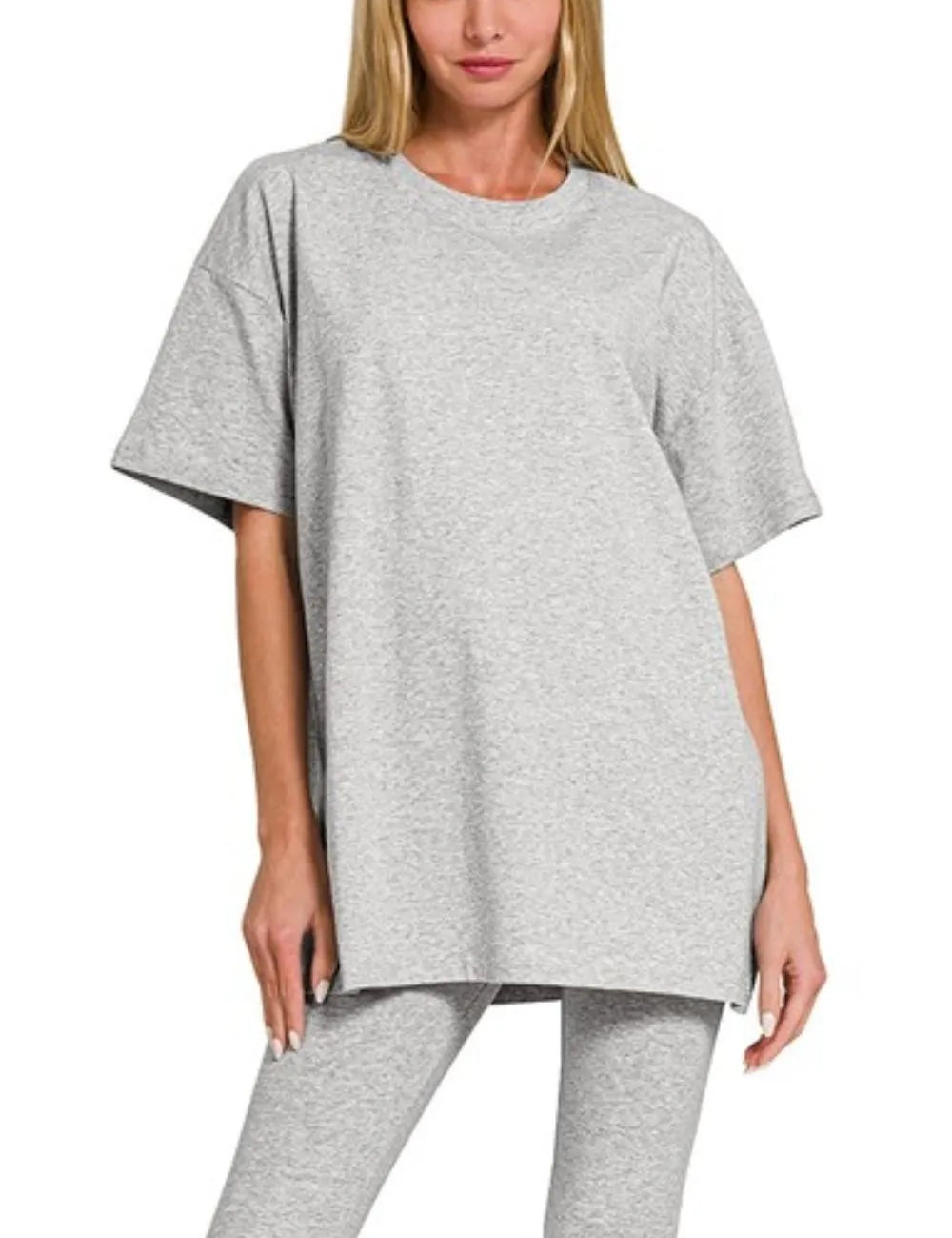 Zenana Cotton Round Neck Top & Legging Set | Outfit Sets Daverri Fashions