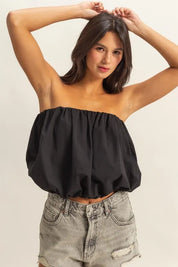 HYFVE Trendy Strapless Bubble Top | Tops Daverri Fashions