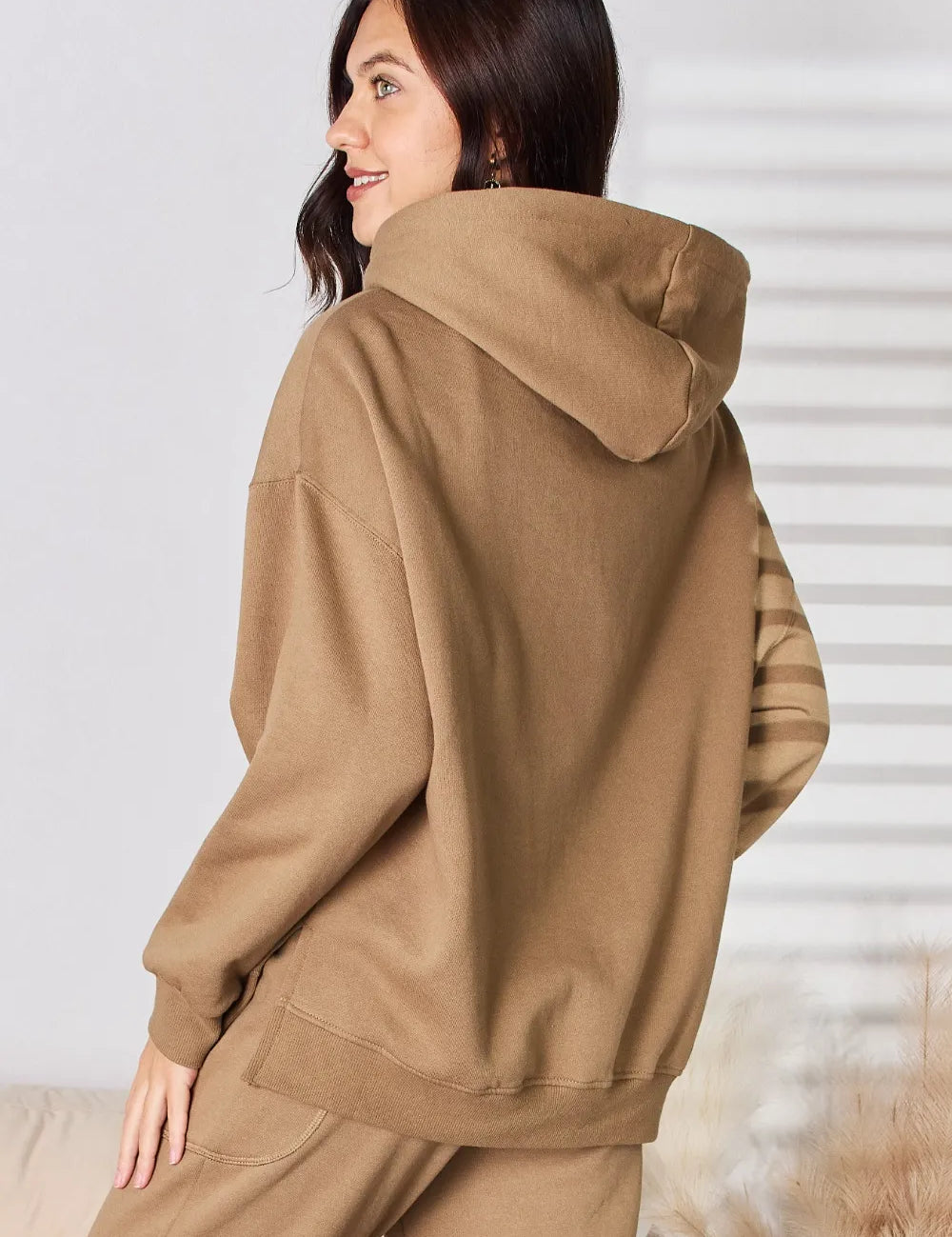 RISEN Drawstring Drop Shoulder Long Sleeve Hoodie | Hoodies Daverri Fashions