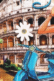 Martha Travels Italy Wide Handbag with Rhinestones | Handbags Daverri Fashions