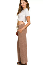 Zenana Raised Rib Short Sleeve Tee & Pants Set | Daverri Fashions