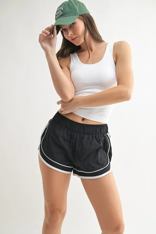MONO B Classic Seamless Ribbed Tank WHITE L Tank Tops