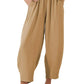 Full Size Drawstring Cropped Jogger Pants Plus Size - DAVERRI FASHIONS