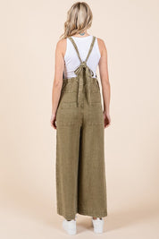 Mittoshop Textured Wide Leg Overalls