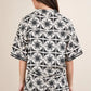 VERY J Plus Size Tropical Printed Shirt Top & Shorts Set Plus Shorts Sets