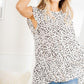 Heimish Full Size Tiered Ruffled Animal Print Round Neck Blouse Plus Size Blouses