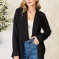 Heimish Full Size Open Front Long Sleeve Blazer - DAVERRI FASHIONS